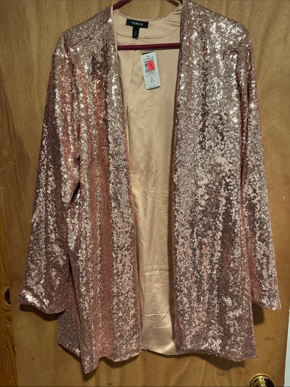 torrid Rose Gold Sequin Duster Robe